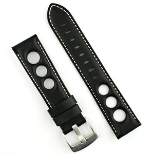Maxton Men's Watch - White Dial - PVD Black Case Watch - McDowell Time Auto-Quartz Kinetic Movement YT57