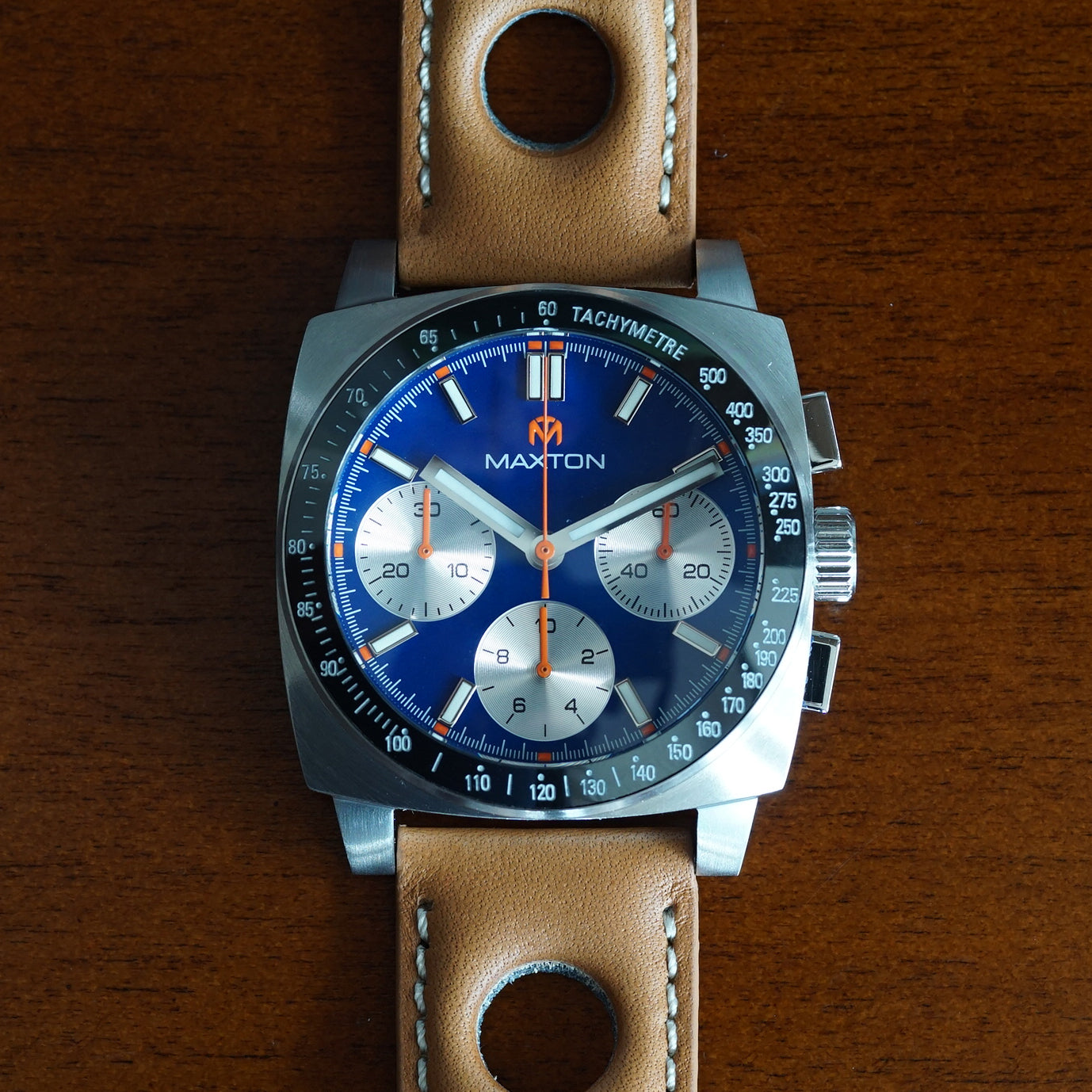 Maxton Men's Watch - Blue Dial - Stainless Steel Case Watch - McDowell Time Auto-Quartz Kinetic Movement YT57