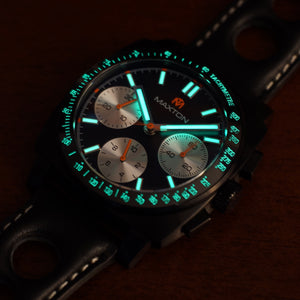 Maxton Men's Watch - Black Dial - PVD Black Case Watch - McDowell Time Auto-Quartz Kinetic Movement YT57