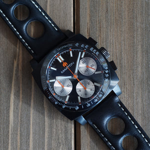 Maxton Men's Watch - Black Dial - PVD Black Case Watch - McDowell Time Auto-Quartz Kinetic Movement YT57