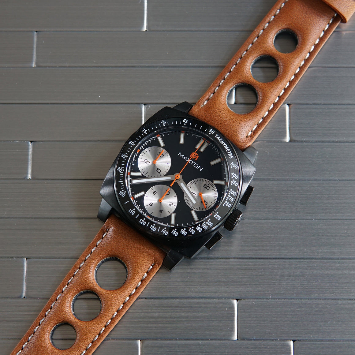 Maxton Men's Watch - Black Dial - PVD Black Case Watch - McDowell Time Auto-Quartz Kinetic Movement YT57