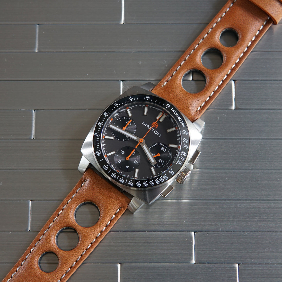Maxton Men's Watch - Grey Dial - Stainless Steel Case Watch - McDowell Time Auto-Quartz Kinetic Movement YT57